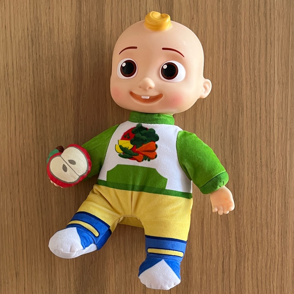 Cocomelon, baby toddler Musical Snack Time toy, JJ Doll
